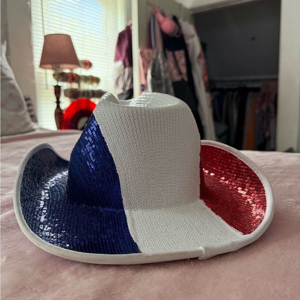 Sequin Tricolor Cowboy Hat